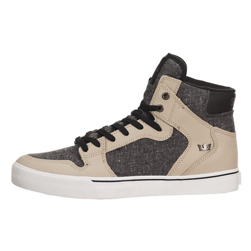 Buty Supra VAIDER - Sneakersy Wysokie Męskie - Khaki (XTNV-10763)